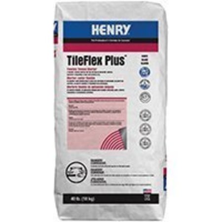 HENRY HENRY 527 TileFlex Plus Series 13081 Flexible Thin-Set Mortar, Powder, White, 40 lb Bag 13081